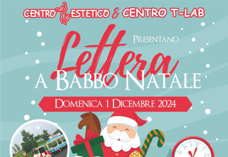 Lettera a Babbo Natale. Domenica 1° dicembre appuntamento a Capua, in via Santa Maria la Fossa. Babbo Natale, il trenino, truccabimbi e tanto altro…